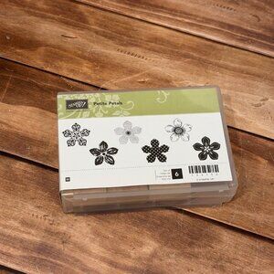STAMPIN' UP! 133152 PETITE PETALS WOOD MOUNTED RUBBER STAMP SET OF 6 FLOWERS